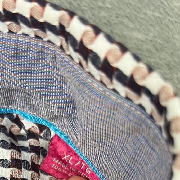 Men’s Tommy Bahama XL multicolor seersucker Plaid Long-Sleeve  Shirt – Exc - Picture 4 of 12